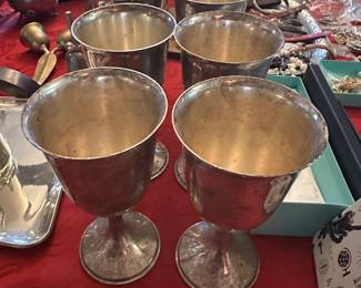 Kirk & Son Sterling Silver wine goblets 