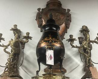 Holland Painted Pewter Samovar