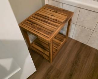 teak bath stool