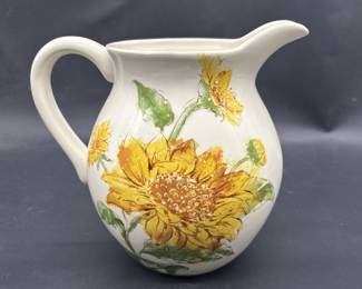 Pier One Sunflower Ceramic Milk Pitcher