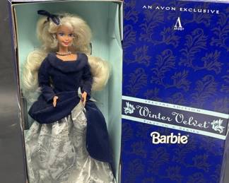 Avon Exclusive Winter Velvet Barbie in Factory Box