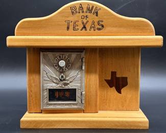 Replica Bank of Texas Mailbox Piggy Bank