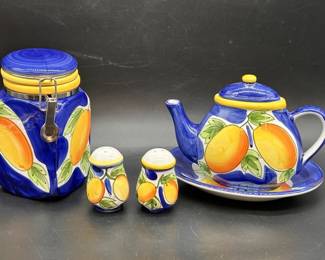 (5) Ceramic w/ Lemons Ceramic Pottery