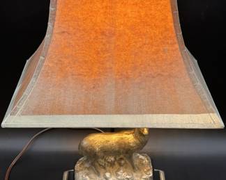 Rustic Cabin Figural Elk Table Lamp w/ Shade
