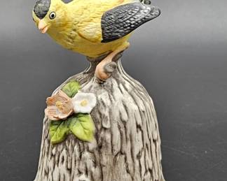 Vintage Towle Fine Bone Chia Bird Handle Bell