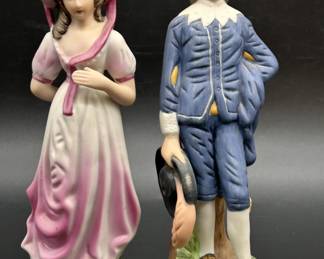 Bisque Porcelain French Galant Couple Figurines