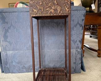 Vintage metal plant stand
