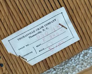 Thomasville Chair Company rattan and wood chairs