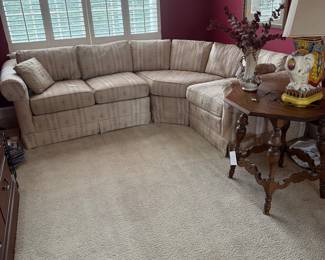 Gilliam vintage curved sectional sofa