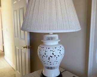 Morris Greenspan white table lamp