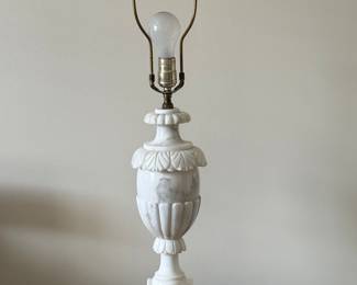 Antique Mary Ryan Italy alabaster pair of lamps