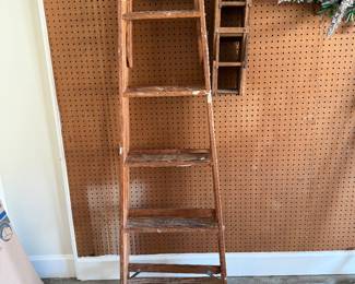Vintage wooden step ladder