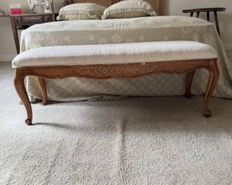 White furniture company bench