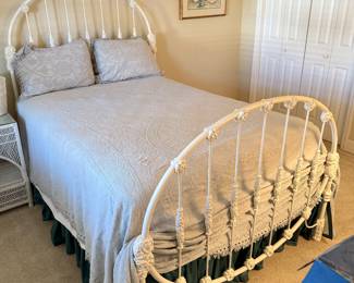 White Iron Bed. Full size.