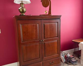 Hooker Entertainment Center Cherry Wood