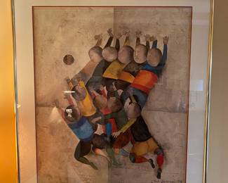 Graciela Rodo Boulanger “Soccer Players” Numbered Serigraph, 1978