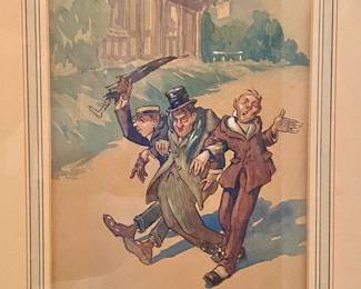 C.E.B. Bernard (1890-1977), Original Watercolor, Signed