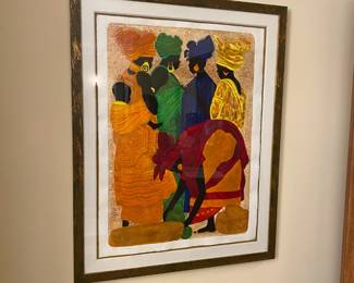 Edwin Harris “African Market Place” Serigraph