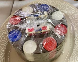 Revolving Poker chip and card holder set