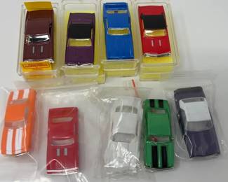 9 HO slot cars