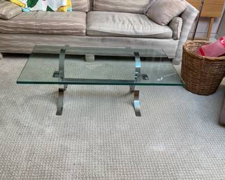 Glass coffee table
