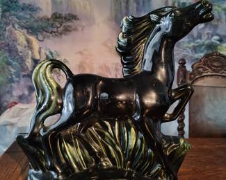 Great pottery horse lamp