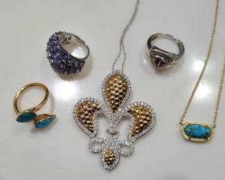 Valentino  sterling flier , Kendra scott turquoise , sterling rings.