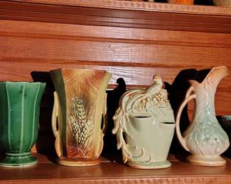 Selection of unique mccoy pottery items 