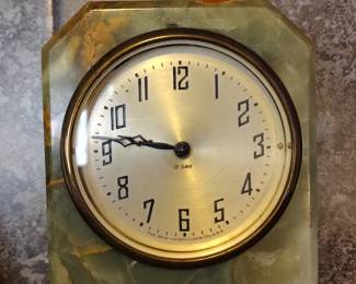Green Jade art deco  New Haven Clock