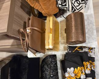 Designer bags and scarves 