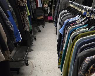 Racks and racks of designer clothing 