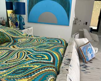 Art work 1970
Trina Turk king bed cover