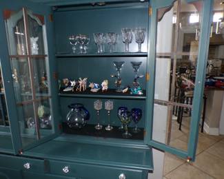 Various Crystal and glasware. Cow Parade.