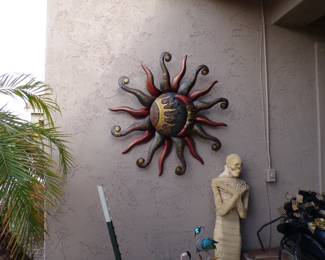Metal wall art sun