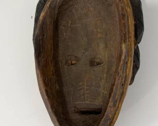 Dan Carved Ceremonial West African Wood Mask (11”) with Painted Facial Markings, Côte d’Ivoire, Mid-20th Century
