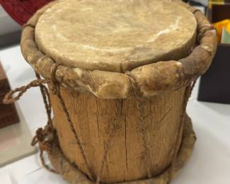 9” Traditional Comorian Ngoma-Style Ceremonial Drum Mid-Late 20th Century