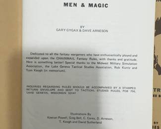 1974 Dungeons & Dragons Original 3-Volume Boxed Set (First Edition)