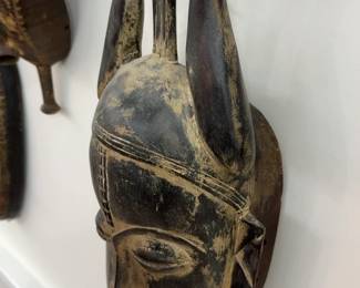Ceremonial Mask from Côte d’Ivoire (Ivory Coast) - 23” Mid-20th Century Handmade Tribal Mask