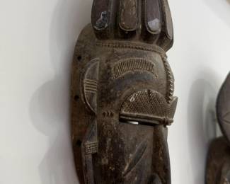 Côte d'Ivoire / West African Hand-Carved Ritual Mask with Original Patina, Mid-20th Century