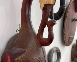 29” Côte d'Ivoire West African Ceremonial Mask with Anthropomorphic Form, Guinea Coast Region, c. 1940s–1960s