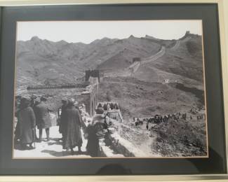 Framed Black & White Photograph of the Great Wall of China (16”x 13”)