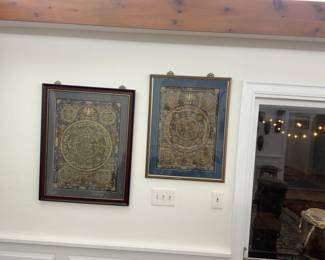 22” x 29” Framed Tibetan Buddhist Mandala Thangka, Hand-Finished, 20th Century