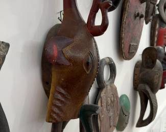 29” Côte d'Ivoire West African Ceremonial Mask with Anthropomorphic Form, Guinea Coast Region, c. 1940s–1960s