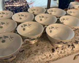 Mitterteich Porcelain from Bavaria, Germany. Teacups with Gold Trim. (Sold Individually - 11 available)