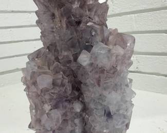 12″ Natural Amethyst Crystal Cluster with Removable Display Stand