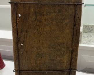 20” Hand-Carved West African Wooden Relief Panel with Three Figures on Stand - Mid-Late 20th Century