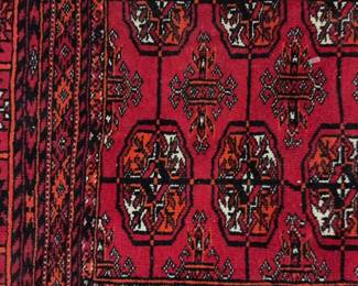 Hand-Knotted Afghan Bokhara-Style Wool Rug, 50” × 72”