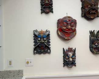 16” Chinese Dragon Theatrical Mask, Late 20th Century