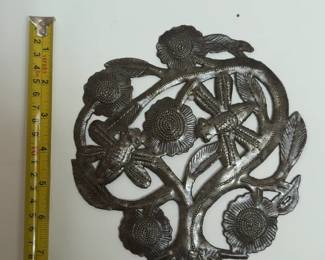 Vintage Hand-Hammered Mexican Metal Wall Art – Sold Individually
