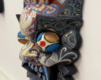 13” Chinese Dragon Theatrical Mask, Late 20th Century